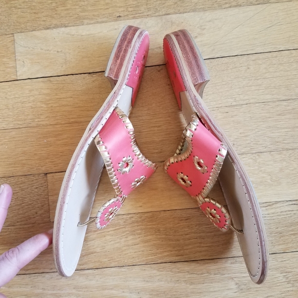 Jack Rogers Pink and Cream Sandals - Picture 3 of 8